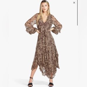Shona Joy Balloon Sleeve midi dress